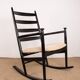 Danish Rocking Chair in lacquered wood and fabric model 218, Thomas Harlev 1960.