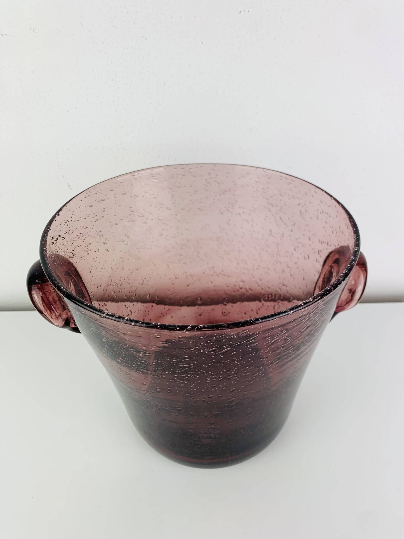 XL champagne bucket, bubble glass from Biot, purple