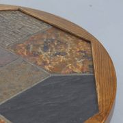 Large Round Vintage Brutalist Coffee Table