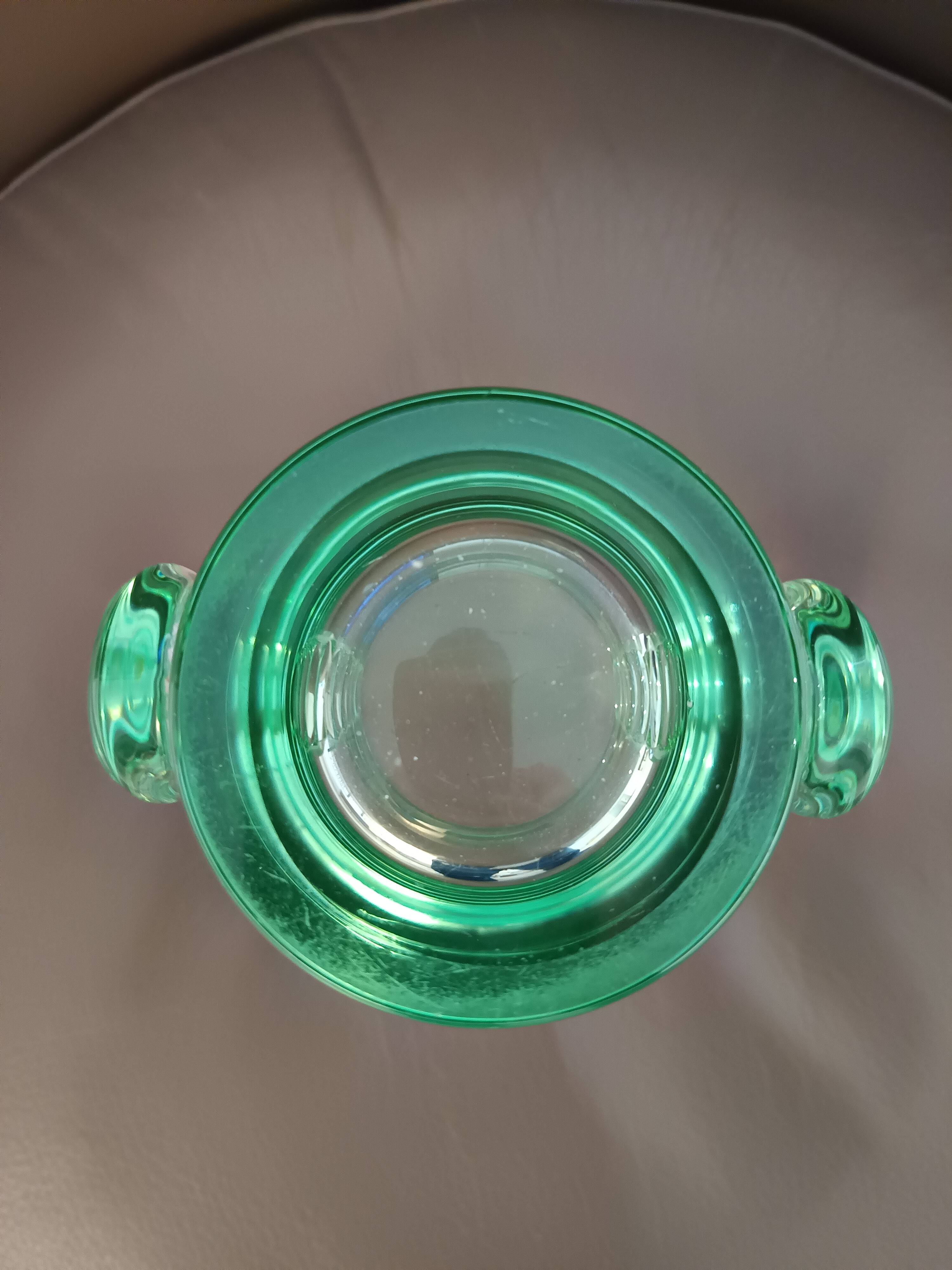 Art Deco vase in emerald green crystal – Daum Nancy France – Circa 1930