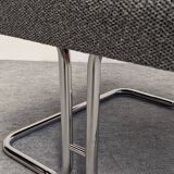 Pair of low stools or tubular ottomans Space Age, France circa 1970.