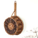 Wicker basket or wall décor, 60s