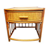 Vintage rattan bedside