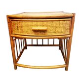 Vintage rattan bedside