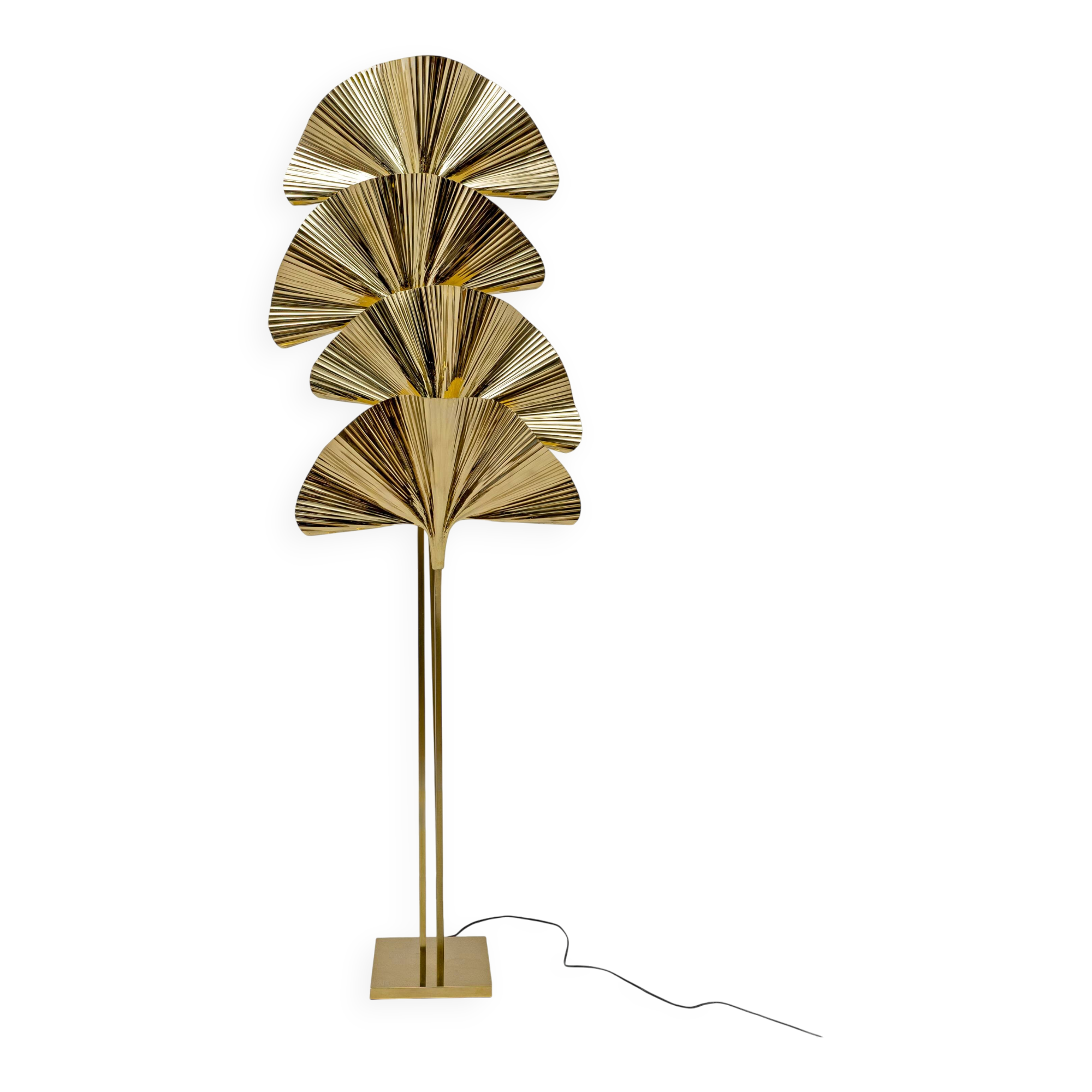Italian Brass Floor Lamp “Ginkgo” – Barbi Style Lighting