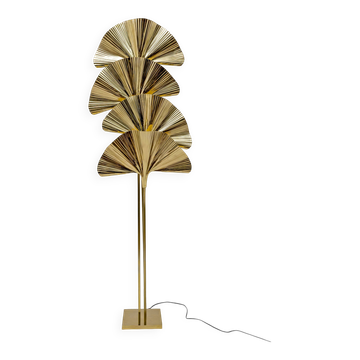 Lampe de sol en laiton italienne “Ginkgo” – Éclairage de style Barbi