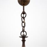 Brass chandelier, Poland, 1940s