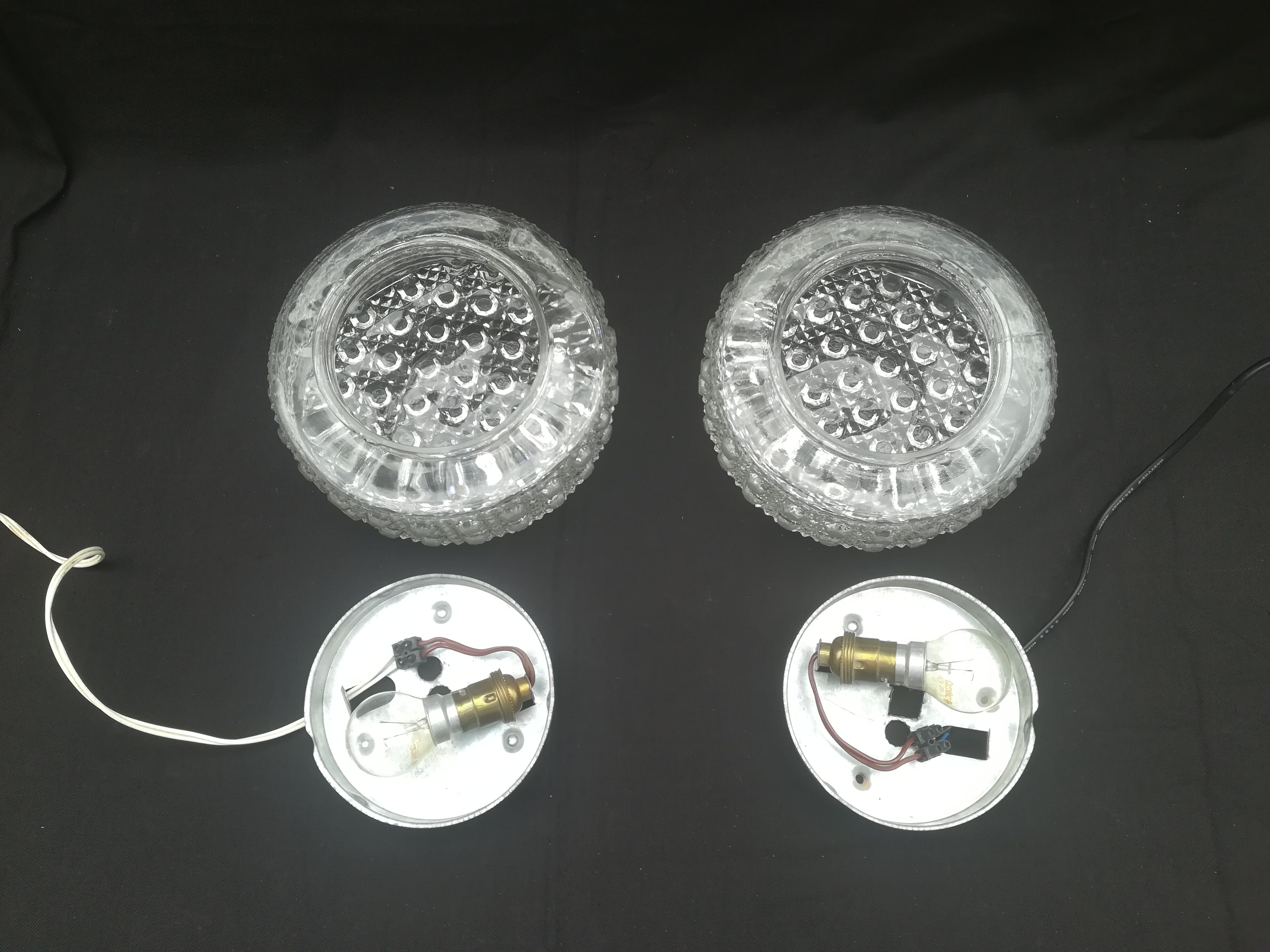 Pair of round ceiling lights