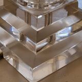 Pied de lampe style art deco en verre