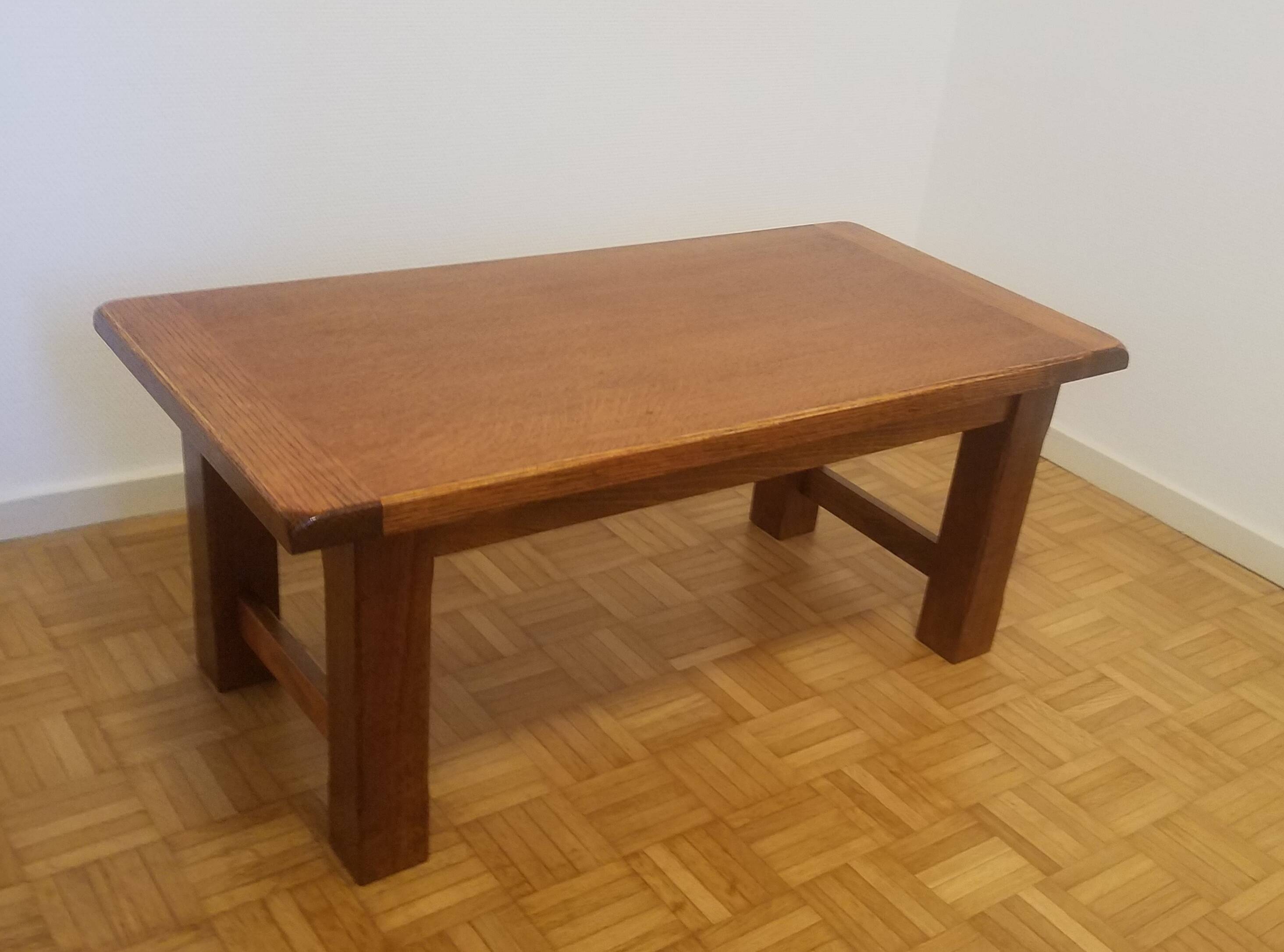Solid blond oak coffee table