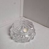 Old vintage decorative chiseled crystal candy box