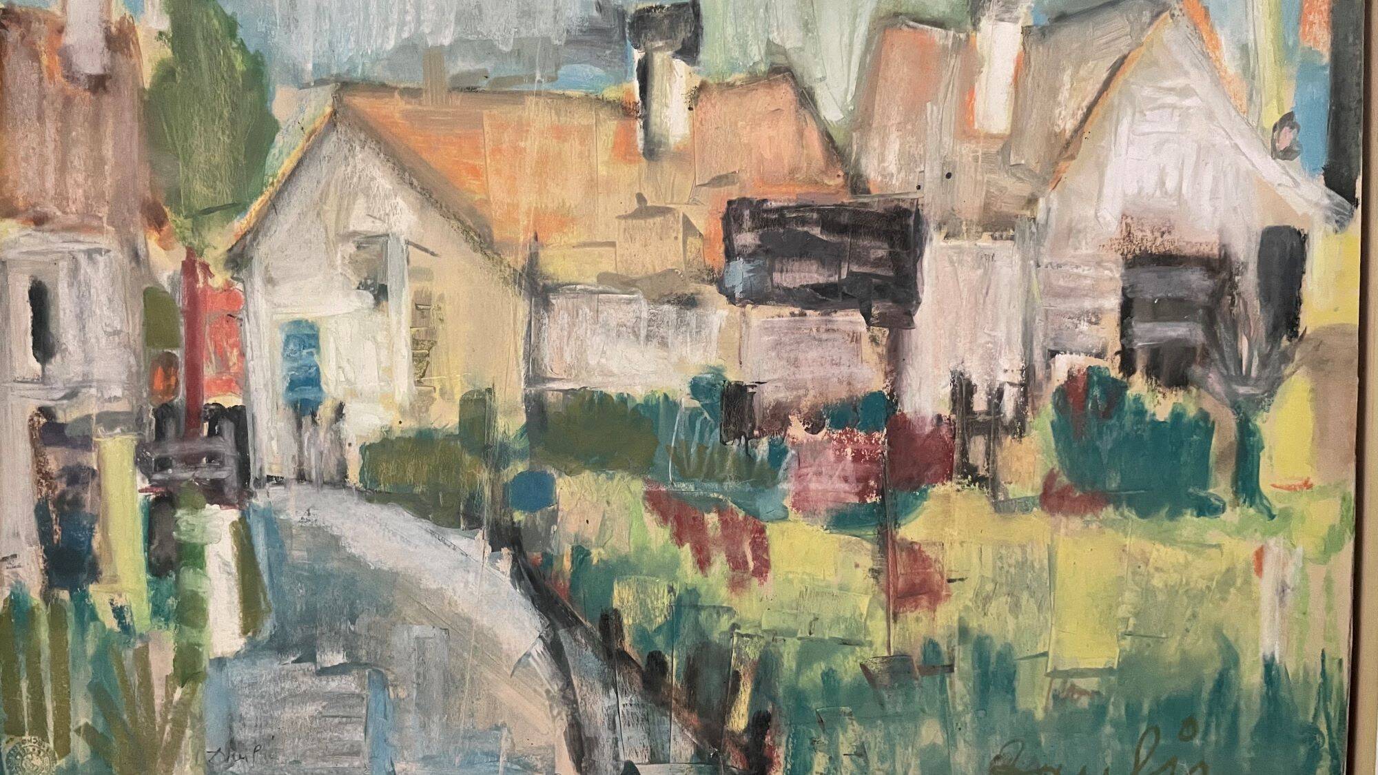 Painting, gouache and pastel chalk, Jacques Daufin, 1960s
