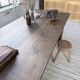 Solid oak table 1900 drapery style XL 280cm with extensions