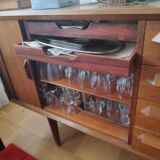 Low sideboard in a 1960s enfilade style in teak (Swedish designer Ib Kofod Larsen)