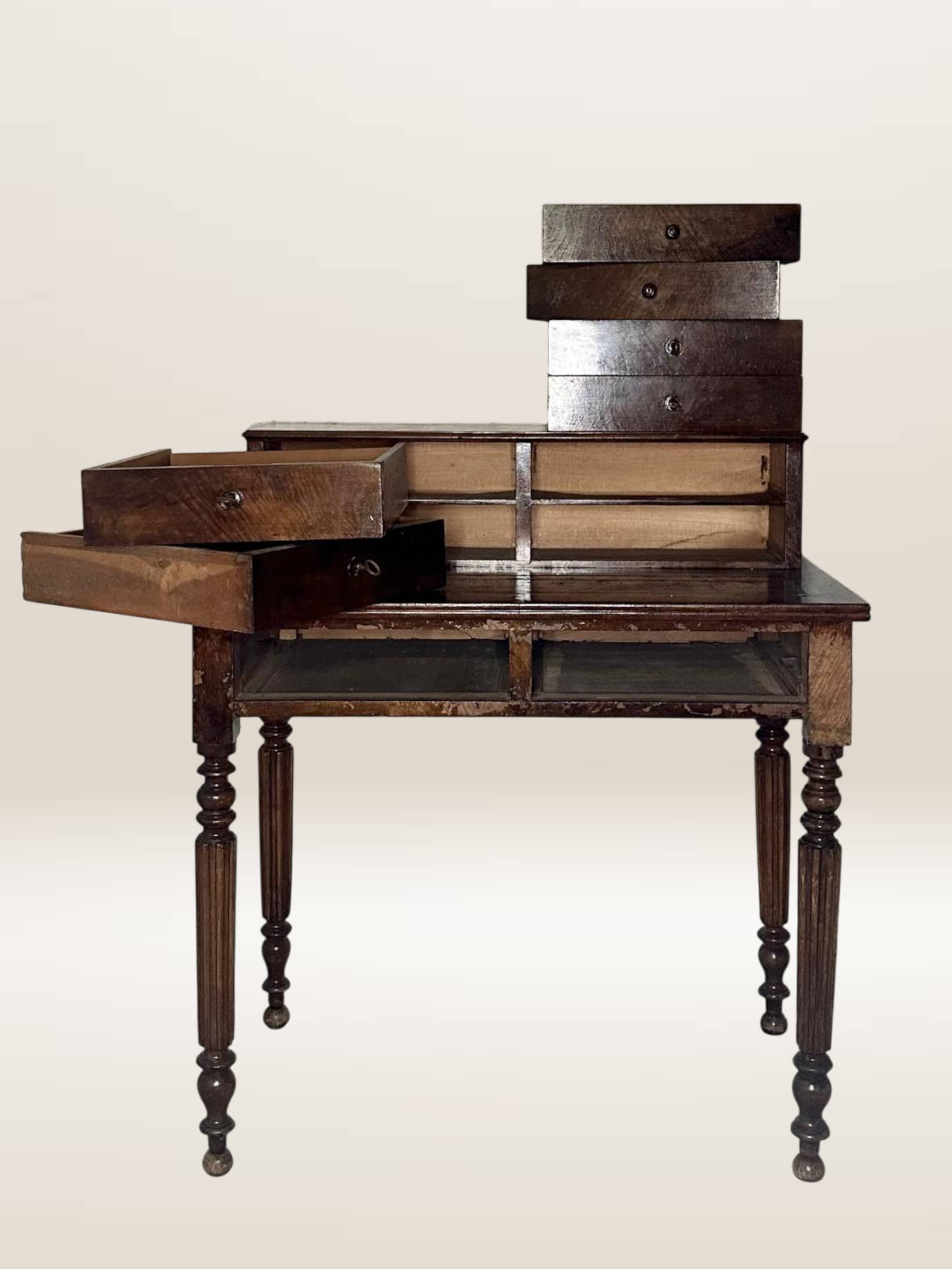 Lady's writing desk, bonheur-du-jour, late 18th century.