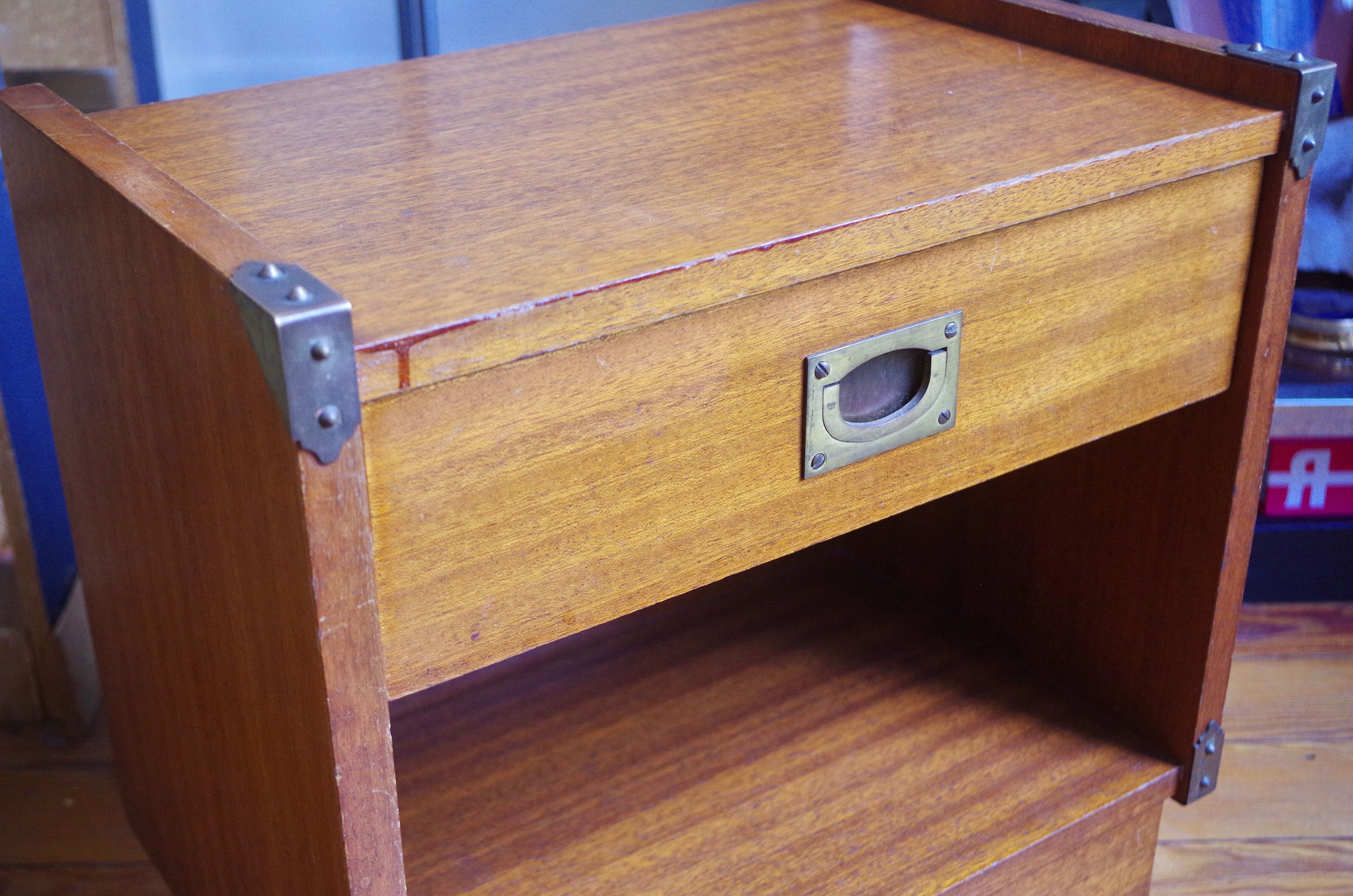 Vintage boat marine bedside table 70's