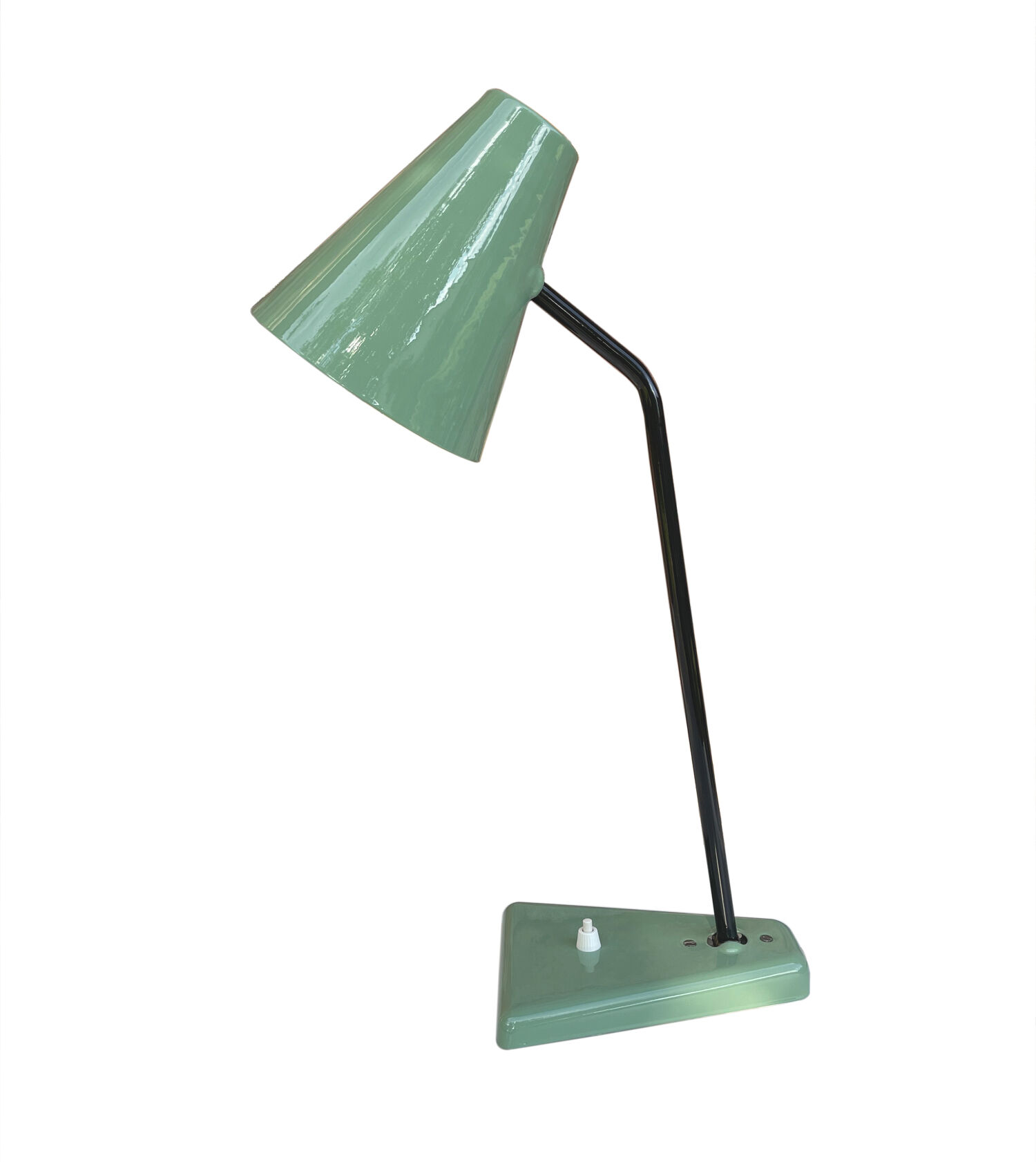 Green table lamp, 70's