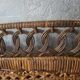 Large rattan peacock headboard "Emmanuelle" Vintage