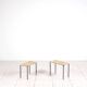 Tables empilables en métal / rotin par Carl Auböck