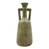 Vase Art Déco vert irisé, Montières France années 1930