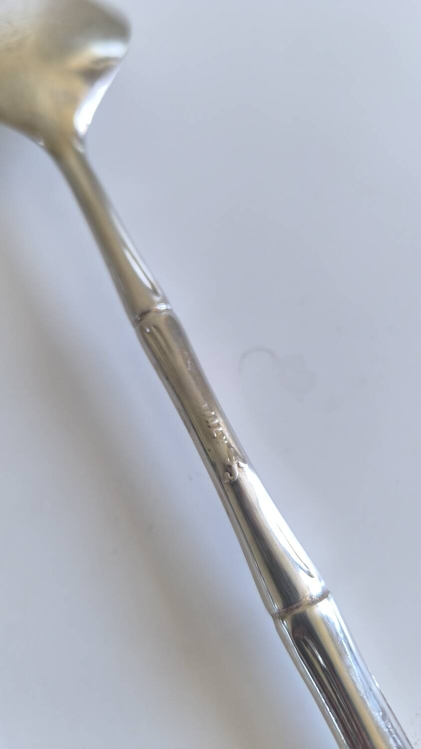 Silver plated salad servers, Italy, 1980s