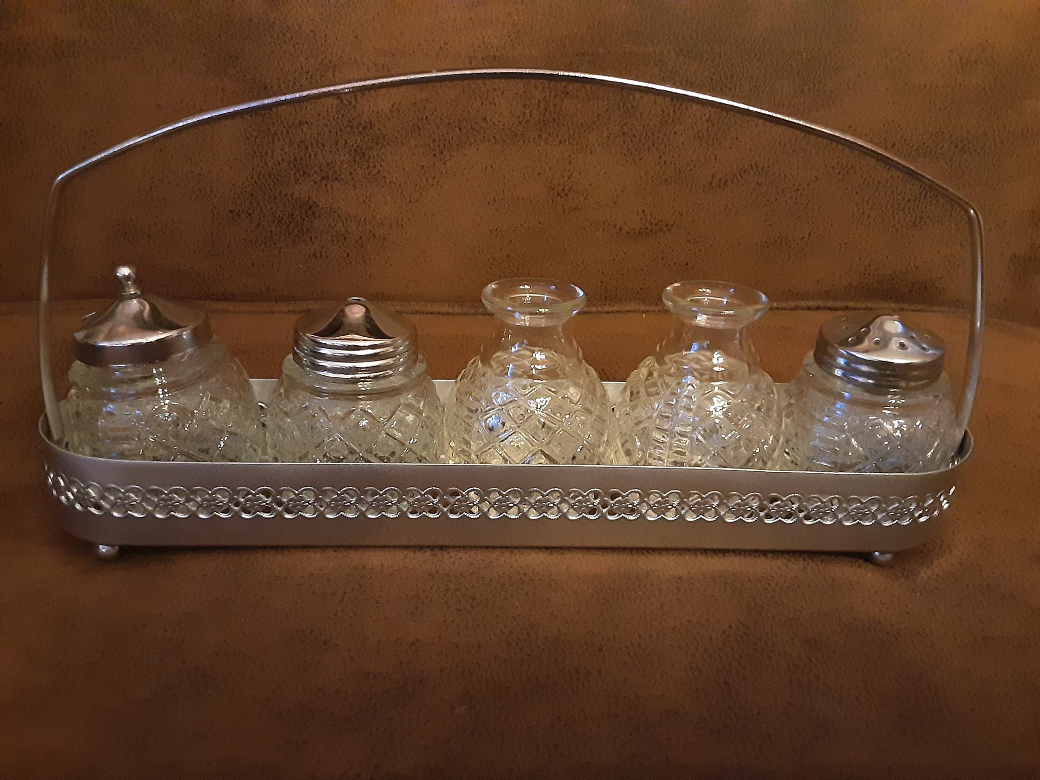 Vintage condiment set
