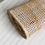 Vintage woven rattan beach cushion