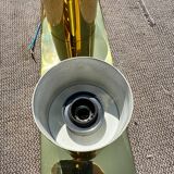 Minimalist 60s brass wall light with 3 sockets by Beisl Leuchte, Germany