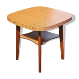 Table vintage, table bois, table basse formica, table 2 étages