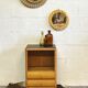 Chevet scandinave en bois blond & pieds compas