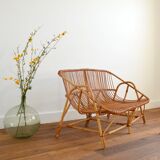 Vintage rattan sofa 1960