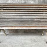 Garden bench - cast iron base and wooden slats