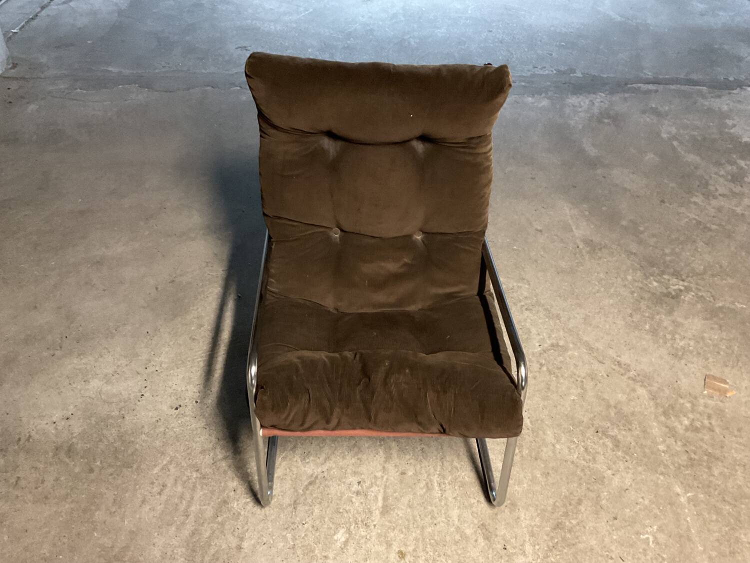 Vintage IKEA velvet low armchair