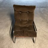 Vintage IKEA velvet low armchair