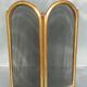 1920s brass fire screen with splash protection