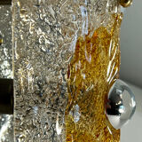 Italian chrome and Murano glass wall light from the 1970s.