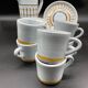 Vintage 1960s coffee service in ceramic, modernist design.