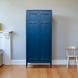 1940s Parisian blue paneled wardrobe