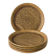 Set of 5 speckled stoneware dessert plates, Brown & Green, Made in A