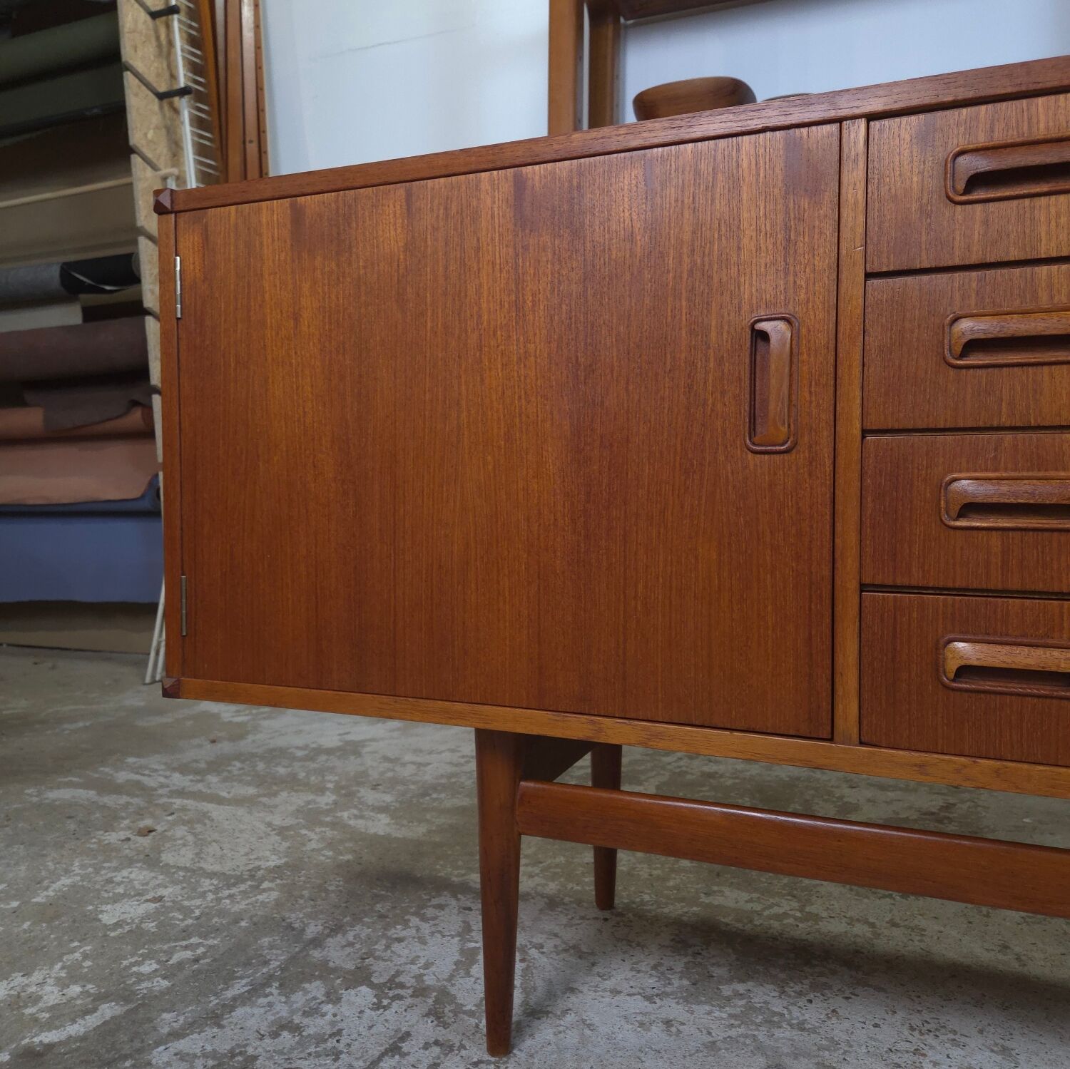 Müsterring Möbel, vintage 1960s teak sideboard 243cm!