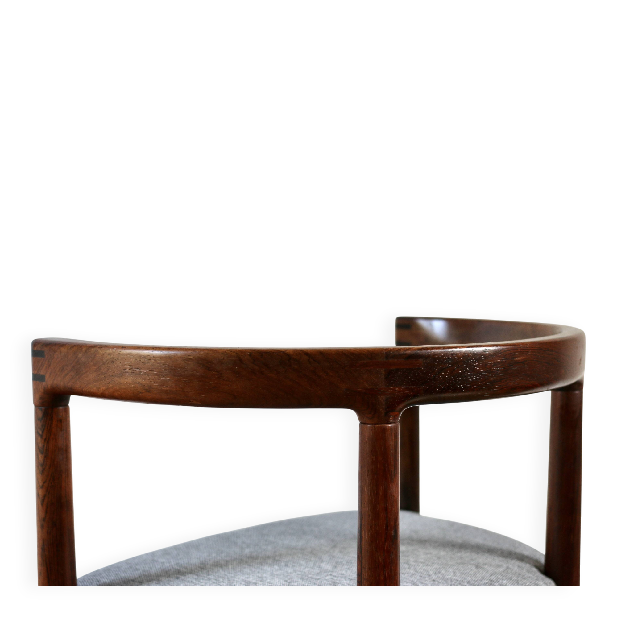 Scandinavian bridge chair in rosewood by Ole Gjerlov-Knudsen, 1960