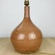 Fig-shaped ceramic lamp, 1950s, ochre stoneware.