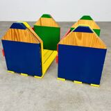 Pair of modular wall pencil shelves by Pierre Sala for children