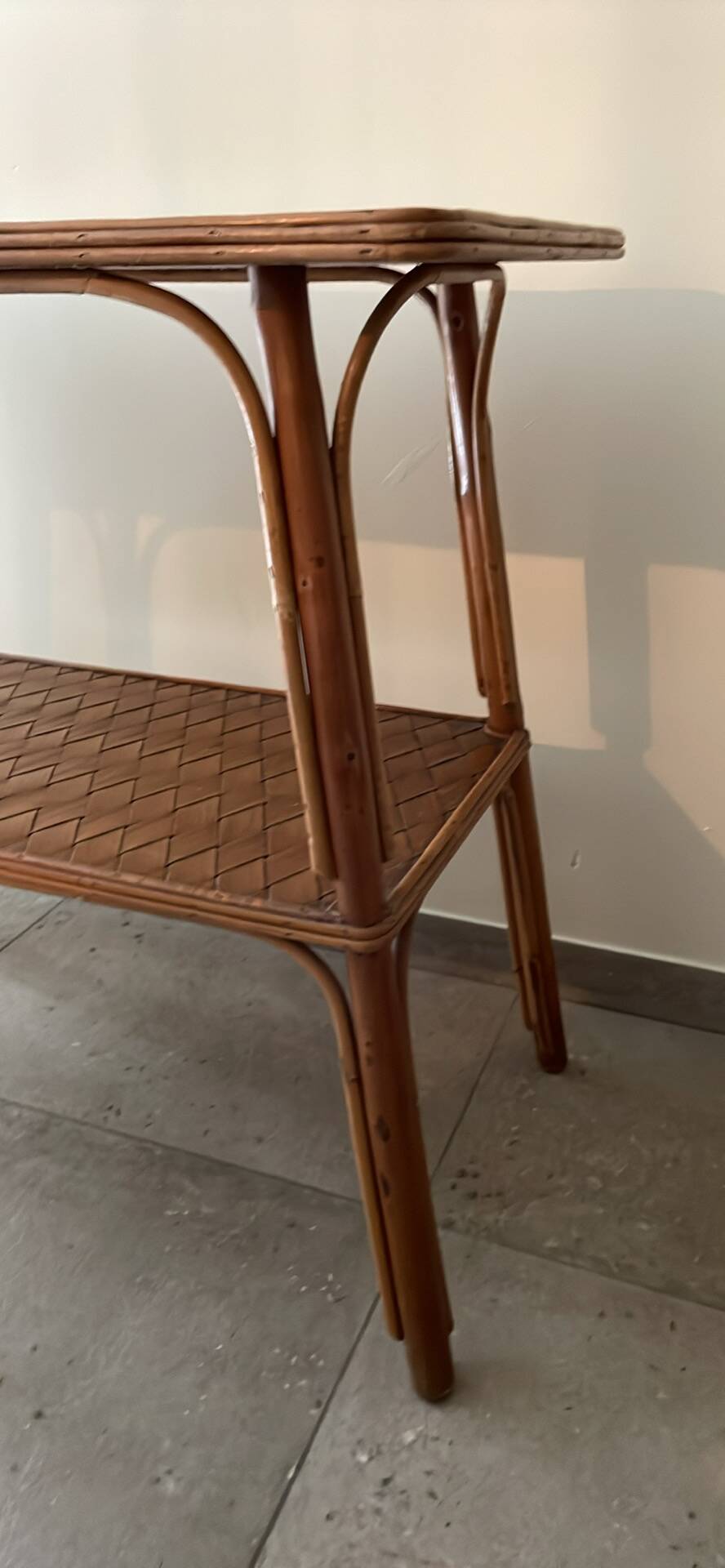 Bamboo serving trolley