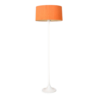 Lampadaire abat-jour orange des années 1960