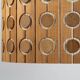 Pine Pendant Lamp – Cylindrical with Circle Pattern, Scandinavia – 1960s/1970s