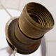 Vintage cocoon tripod floor lamp with brass details, 1960s