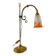 Antique desk lamp - Tulip glass paste signed Muller Frères