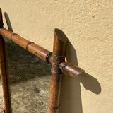 Miroir ancien en bois style bambou