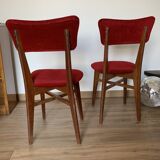 2 red chairs